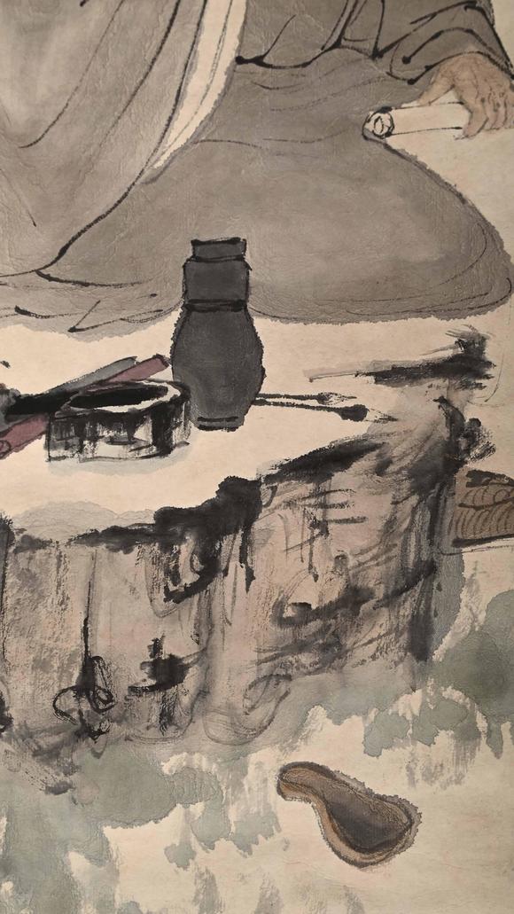 Eden Fine Antiques Galleries LLC1945 FU BAOSHI SCHOLAR & ATTENDANT SCROLL PAINTING