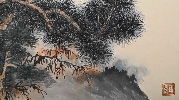 Eden Fine Antiques Galleries LLC1940 WU HUFAN WATERFALL LANDSCAPE SCROLL PAINTING