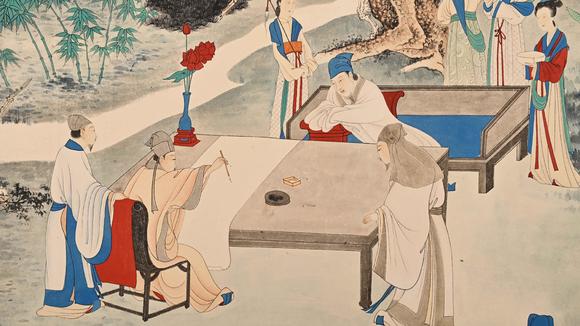 Eden Fine Antiques Galleries LLC1944 ZHANG DAQIAN ELEGANT GATHERING PAINTING