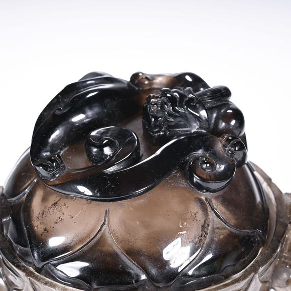Eden Fine Antiques Galleries LLCA CHINESE CRYSTAL DRAGON MOTIF CENSER