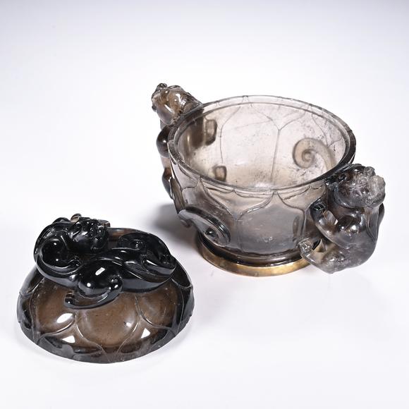 Eden Fine Antiques Galleries LLCA CHINESE CRYSTAL DRAGON MOTIF CENSER