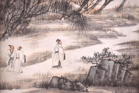 Eden Fine Antiques Galleries LLC1932 ZHANG DAQIAN 4 PANEL FRAMED PAINTING