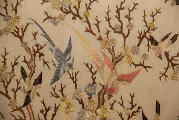 Eden Fine Antiques Galleries LLCA SET OF CHINESE BIRD AND FLOWER EMBROIDERY PANELS