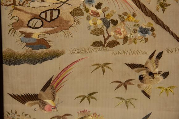 Eden Fine Antiques Galleries LLCA SET OF CHINESE BIRD AND FLOWER EMBROIDERY PANELS