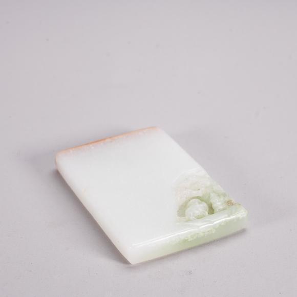 Eden Fine Antiques Galleries LLCA CHINESE WHITE JADE LANDSCAPE PLAQUE