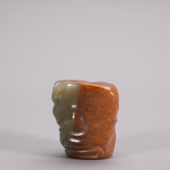 Eden Fine Antiques Galleries LLCA CHINESE ARCHAIC JADE BEAST MASK BEAD