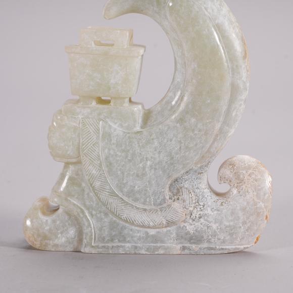 Eden Fine Antiques Galleries LLCA CHINESE ARCHAIC CARVED JADE FIGURE