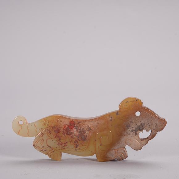 Eden Fine Antiques Galleries LLCA CHINESE ARCHAIC JADE TIGER PENDANT