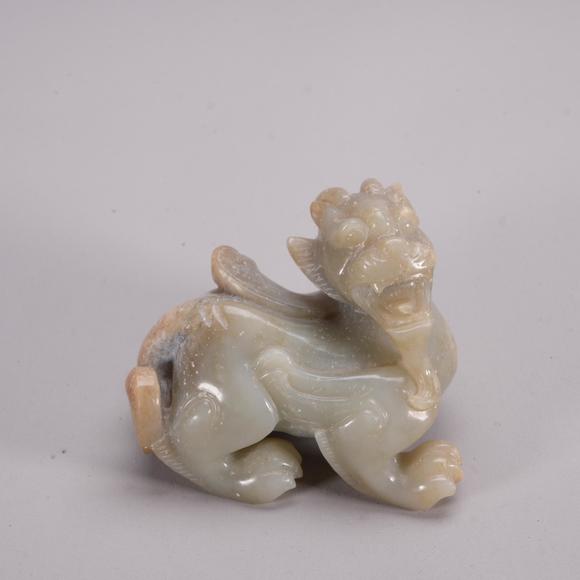 Eden Fine Antiques Galleries LLCA CHINESE CARVED JADE MYTHICAL BEAST