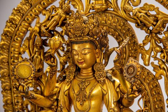 Eden Fine Antiques Galleries LLCA CHINESE GILT BRONZE BUDDHIST STATUE