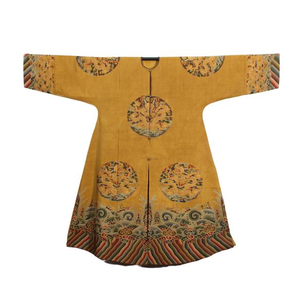 Eden Fine Antiques Galleries LLCA CHINESE KESI ROUNDEL DRAGON ROBE