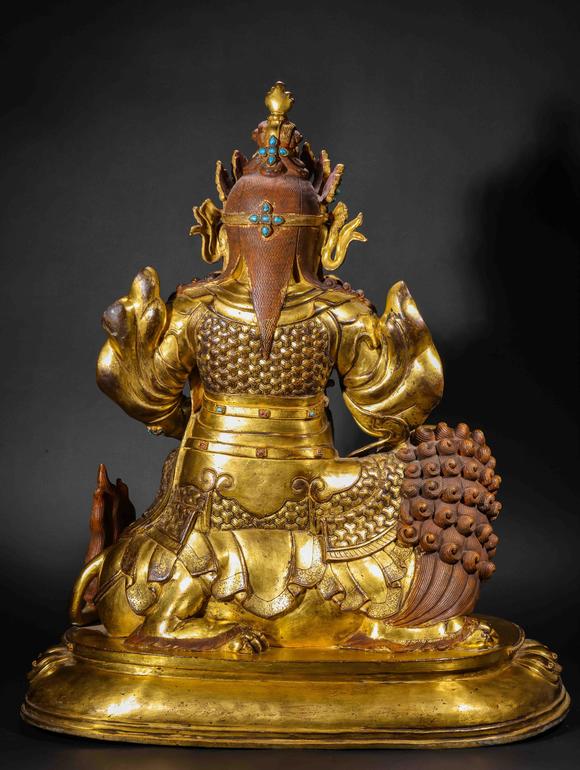 Eden Fine Antiques Galleries LLCA CHINESE GILT BRONZE VAISHRAVANA STATUE