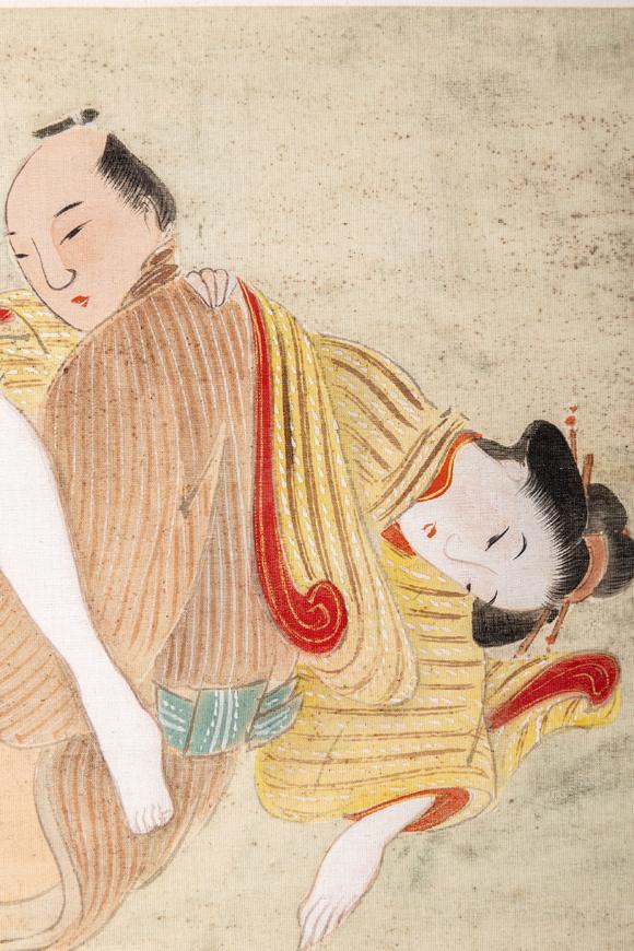 大阪美術(shù)商會江戶時代 勝川春章 春情圖十五開