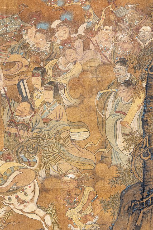 大阪美術(shù)商會(huì)明 佚名 三官朝元圖