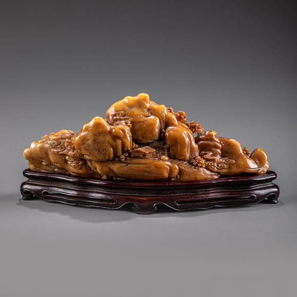 大阪美術(shù)商會(huì)清 壽山石山子