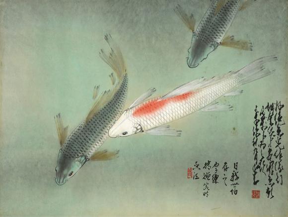 華藝國際林湖奎（b.1945） 趙少昂、陳厚練題 妙絕魚兒作隊(duì)行