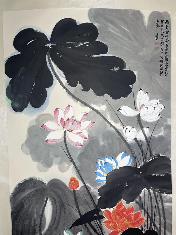 東京國際拍賣張大千 荷花圖