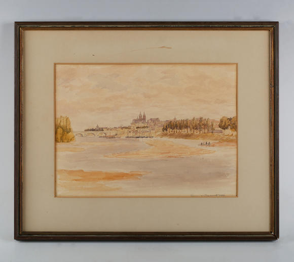 TooveysEnglish School (19th century) - Tours, France, watercolour, inscribed and dated 1836 lower right, 26.5cm x 35.5cm, together with a further watercolour