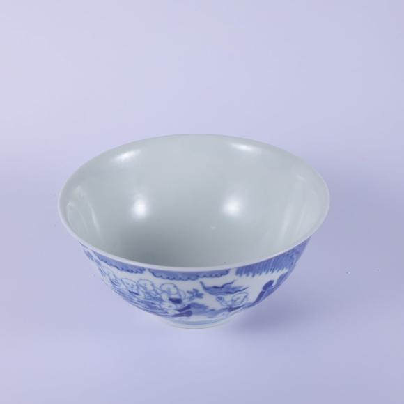 北京嘉翰青花嬰戲紋碗