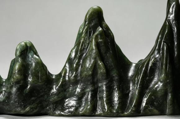 誠璽拍賣清中期 碧玉山子擺件