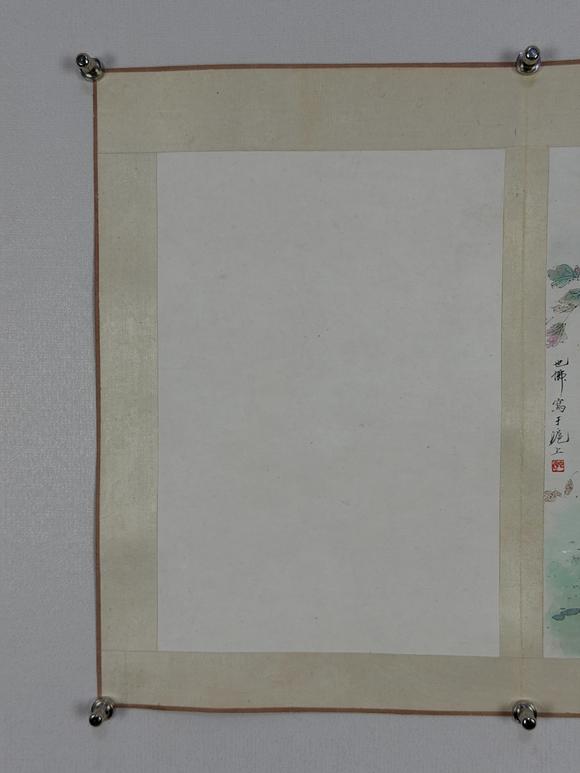 東京新日本胡也佛 人物図 紙本鏡片