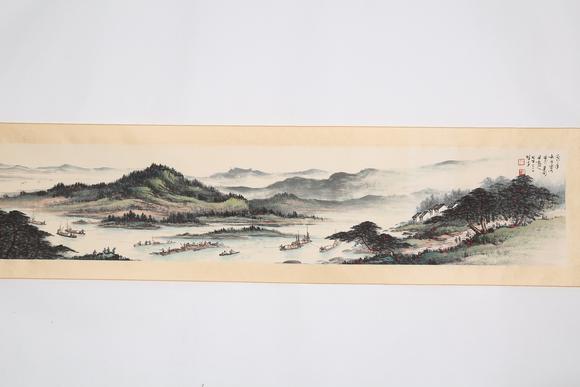 千美會黎雄才紙本山水圖畫