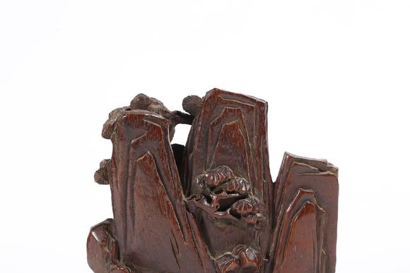 弘楊株式會社黃花梨木雕松下高仕擺件