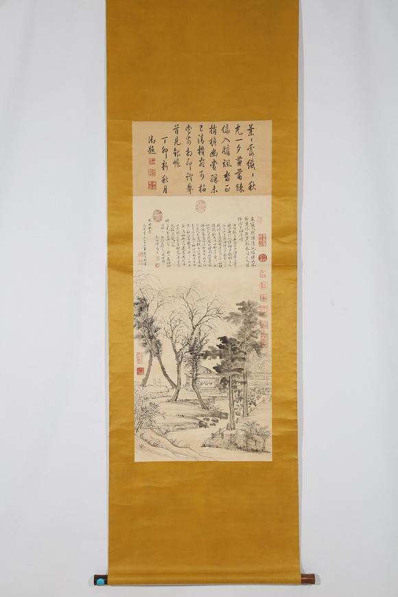 千美會(huì)王翚紙本山水圖畫
