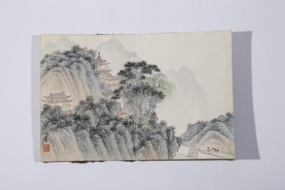 千美會(huì)溥儒《山水樓閣六幀圖冊(cè)》紙本冊(cè)頁(yè)