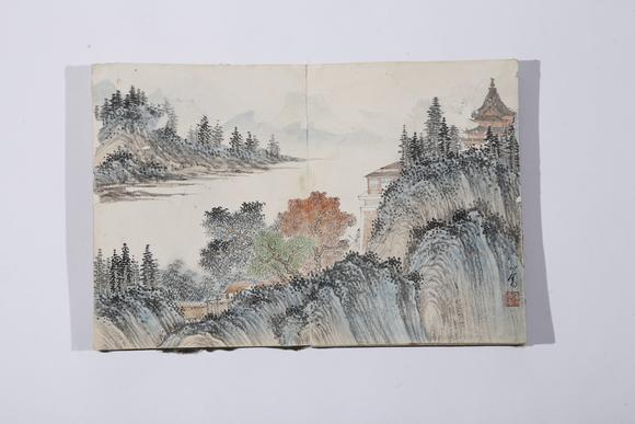 千美會(huì)溥儒《山水樓閣六幀圖冊(cè)》紙本冊(cè)頁(yè)