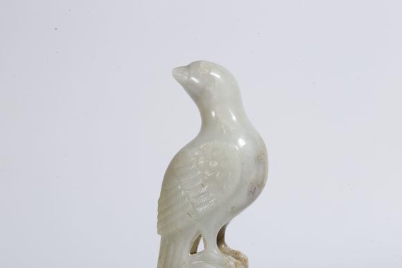 弘楊株式會社和田玉雕鳥形擺件（一對）