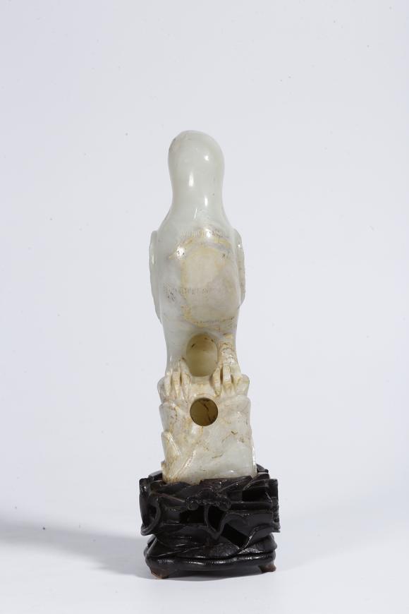 弘楊株式會社和田玉雕鳥形擺件（一對）
