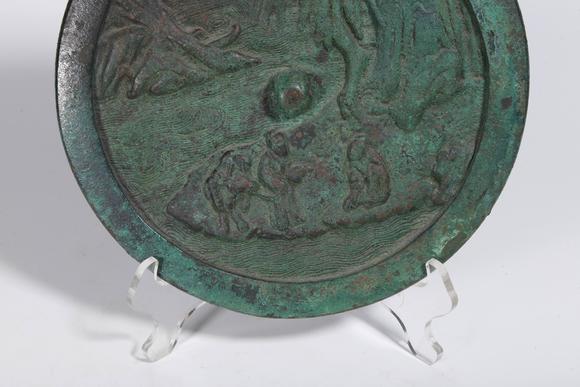 弘楊株式會(huì)社銅山水人物紋鏡（一對(duì)）