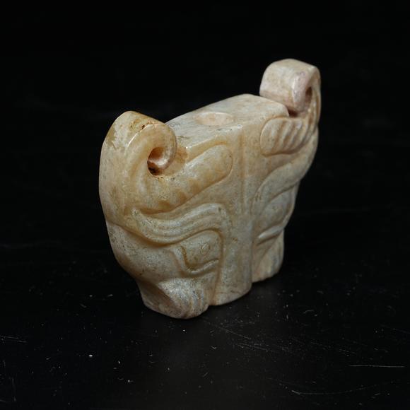 弘楊株式會社高古玉獸面紋掛件