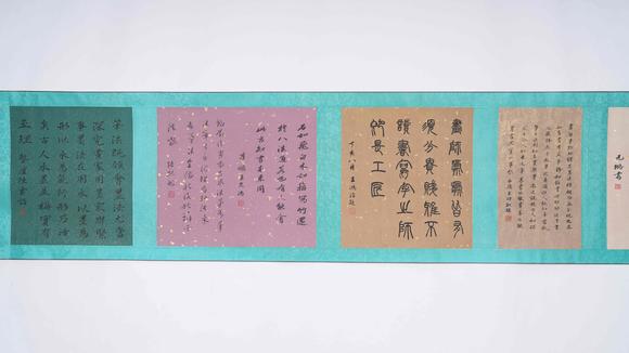 弘楊株式會(huì)社趙孟頫絹本福壽無(wú)疆圖畫(huà)手卷一對(duì)