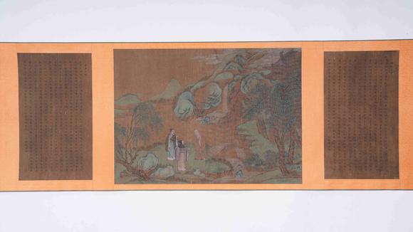 弘楊株式會(huì)社趙孟頫絹本福壽無(wú)疆圖畫(huà)手卷一對(duì)