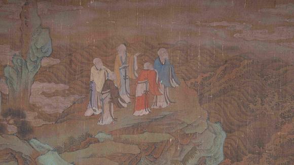 弘楊株式會(huì)社趙孟頫絹本福壽無(wú)疆圖畫(huà)手卷一對(duì)