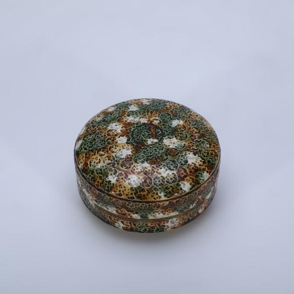 鐮倉美術(shù)明以前 三彩印花粉盒
