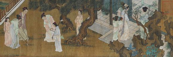 日本松町古美周文矩 傾國(guó)之色百美圖卷