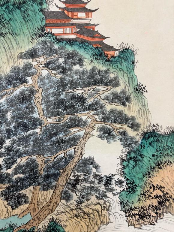 日本松町古美溥儒 山水人物作品