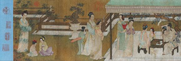 日本松町古美周文矩 傾國(guó)之色百美圖卷
