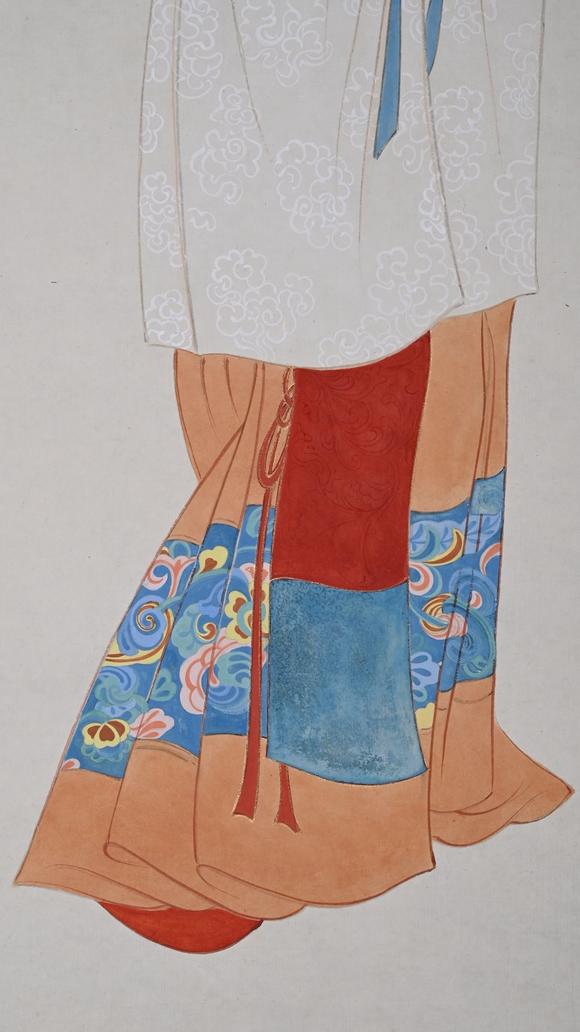 日本松町古美張大千 拈花仕女