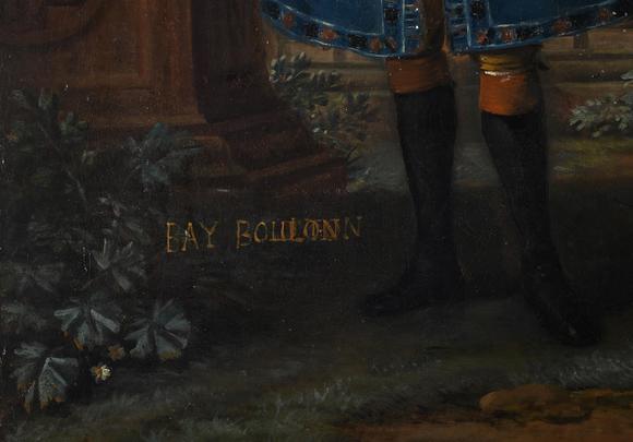 DreweattsJOHN WOOTTON (BRITISH 1686-1765), BAY BOLTON, HELD BY A GROOM, IN A PARKLAND SETTING