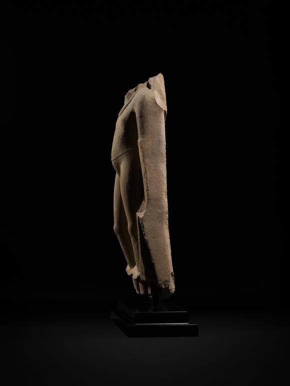 Galerie Zacke? A LARGE AND HIGHLY IMPORTANT CHUNAR SANDSTONE TORSO OF THE BUDDHA, SARNATH, GUPTA PERIOD, 5TH CENTURY
