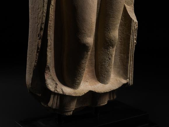 Galerie Zacke? A LARGE AND HIGHLY IMPORTANT CHUNAR SANDSTONE TORSO OF THE BUDDHA, SARNATH, GUPTA PERIOD, 5TH CENTURY