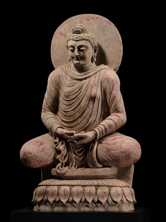 Galerie ZackeTHE MONUMENTAL AND HIGHLY IMPORTANT ‘KIENZLE’ STUCCO STATUE OF BUDDHA GANDHARA, PROBABLY HADDA, CIRCA 3RD-5TH CENTURY