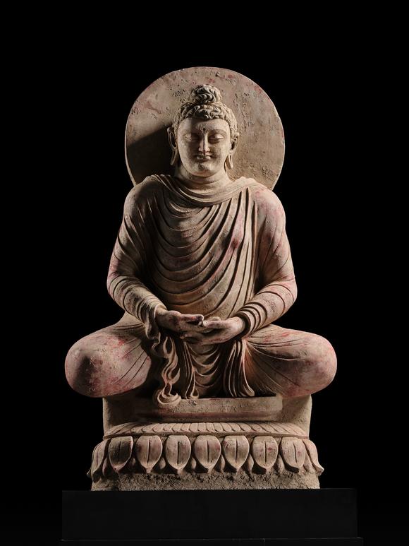 Galerie ZackeTHE MONUMENTAL AND HIGHLY IMPORTANT ‘KIENZLE’ STUCCO STATUE OF BUDDHA GANDHARA, PROBABLY HADDA, CIRCA 3RD-5TH CENTURY