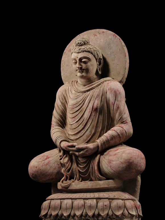 Galerie ZackeTHE MONUMENTAL AND HIGHLY IMPORTANT ‘KIENZLE’ STUCCO STATUE OF BUDDHA GANDHARA, PROBABLY HADDA, CIRCA 3RD-5TH CENTURY