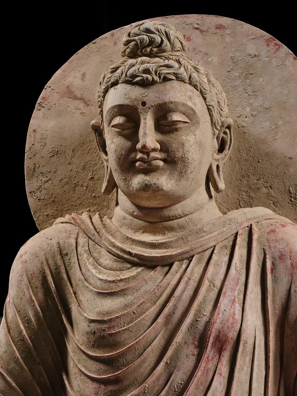 Galerie ZackeTHE MONUMENTAL AND HIGHLY IMPORTANT ‘KIENZLE’ STUCCO STATUE OF BUDDHA GANDHARA, PROBABLY HADDA, CIRCA 3RD-5TH CENTURY