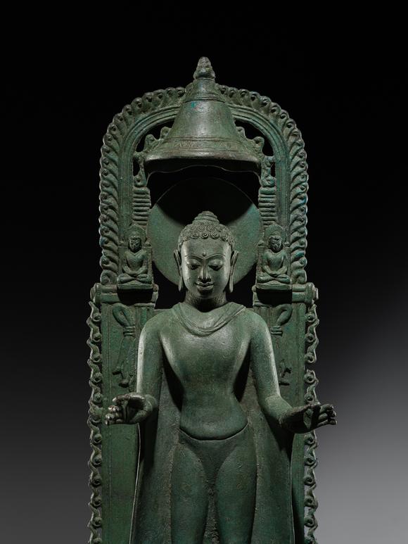 Galerie Zacke? A LARGE AND HIGHLY IMPORTANT BRONZE FIGURE OF THE ENTHRONED BUDDHA, SRIVIJAYA EMPIRE, SUMATRA, 8TH-10TH CENTURY